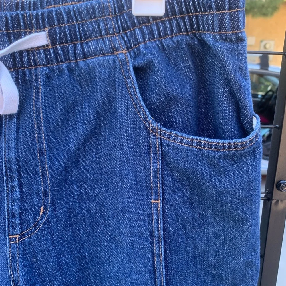 NWOT Universal Thread Dark Blue Wide-Leg Drawstring Jeans - Picture 5 of 9